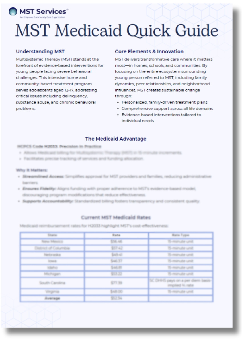 MST Medicaid Quick Guide